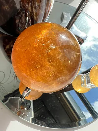 Honey Calcite Sphere