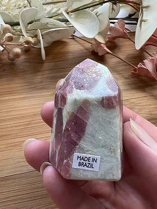 Pink Tourmaline Quartz Point