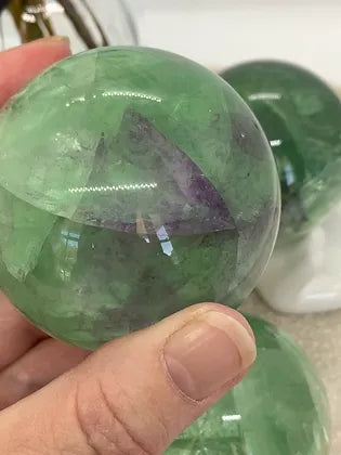 Green/Rainbow Fluorite Sphere