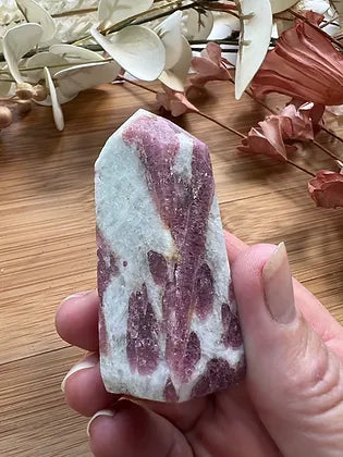 Pink Tourmaline Quartz Point