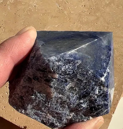 Sodalite polished point rough