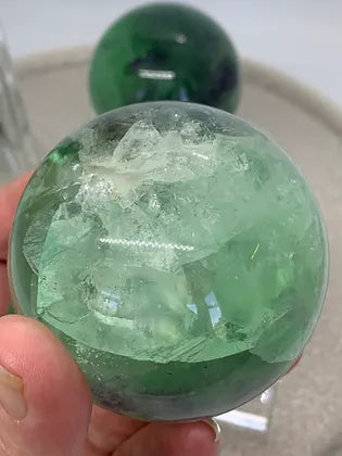 Green/Rainbow Fluorite Sphere