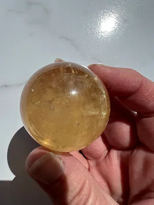 Honey Calcite Sphere