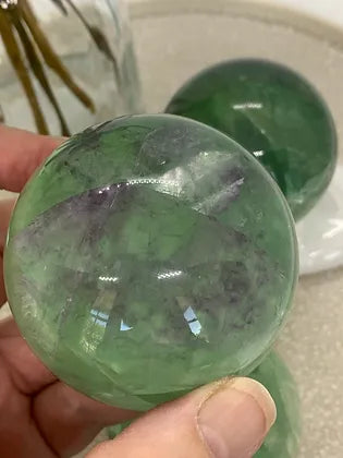 Green/Rainbow Fluorite Sphere