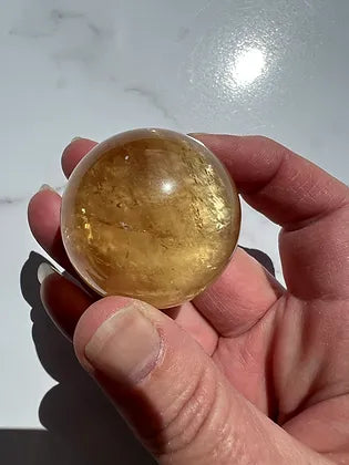 Honey Calcite Sphere