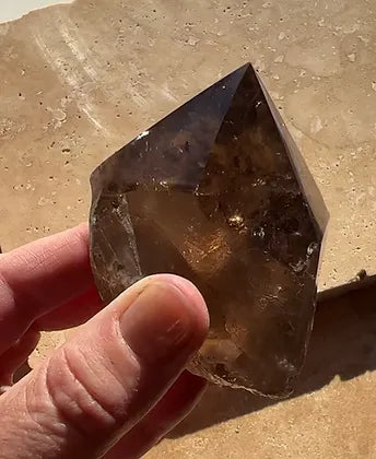 Smokey Quartz polished point rough