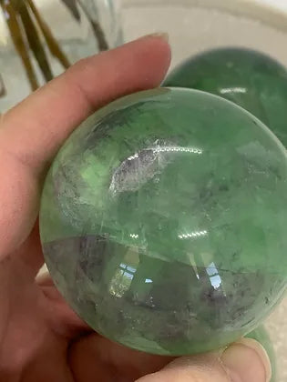 Green/Rainbow Fluorite Sphere