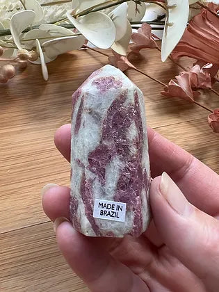 Pink Tourmaline Quartz Point