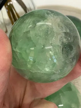 Green/Rainbow Fluorite Sphere