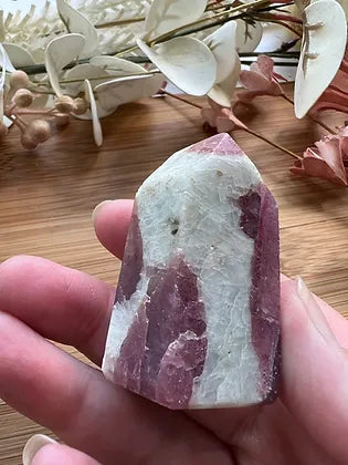 Pink Tourmaline Quartz Point