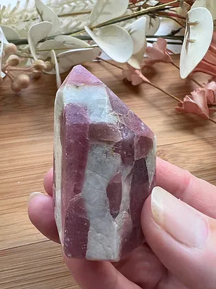 Pink Tourmaline Quartz Point