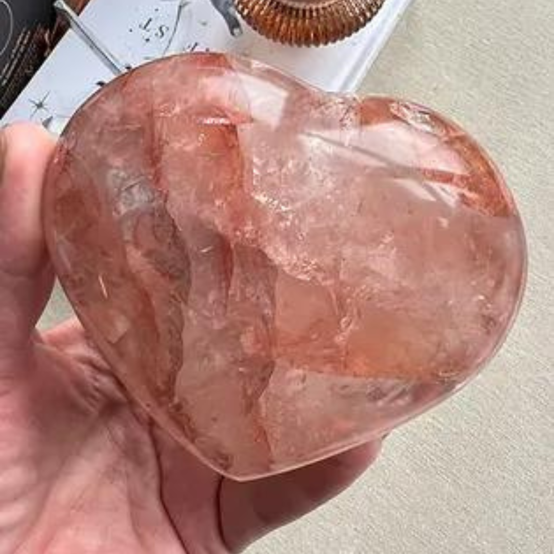 Fire/Hematoid Quartz Heart