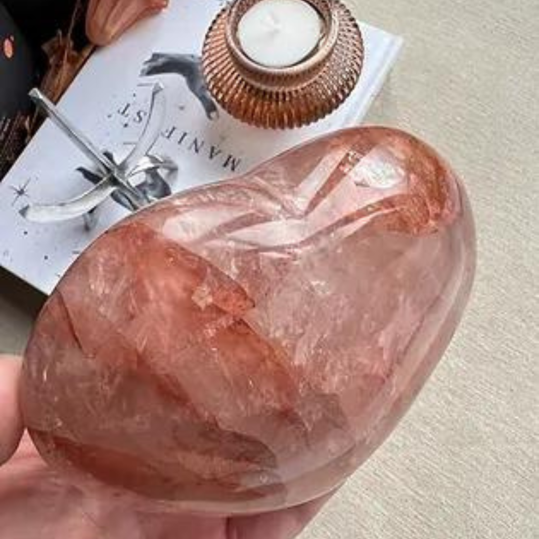 Fire/Hematoid Quartz Heart