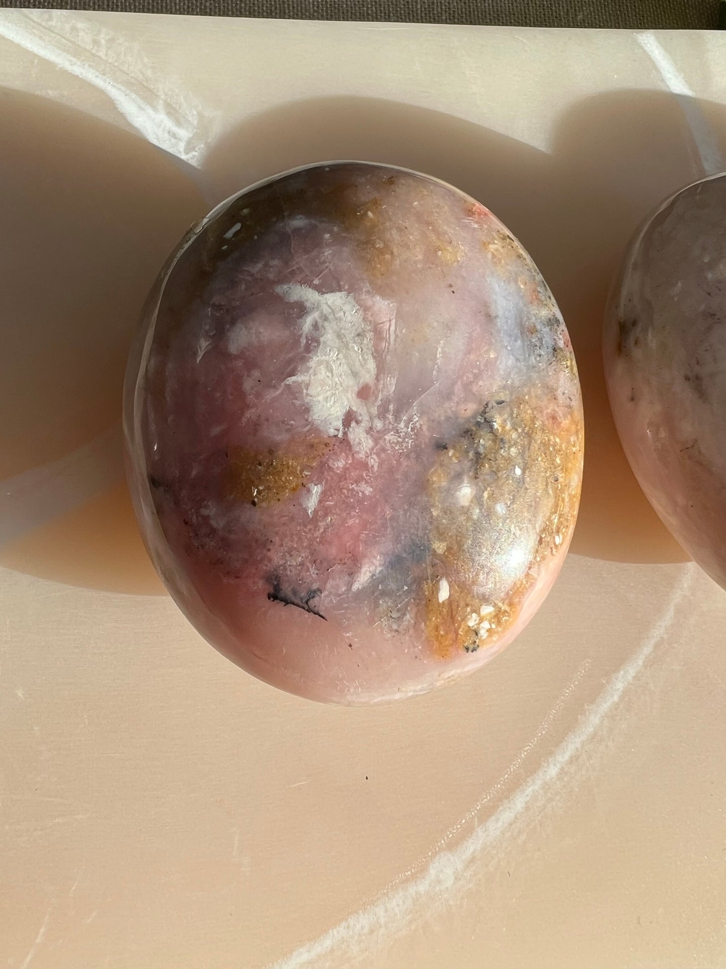 Peruvian Pink Opal Palmstone