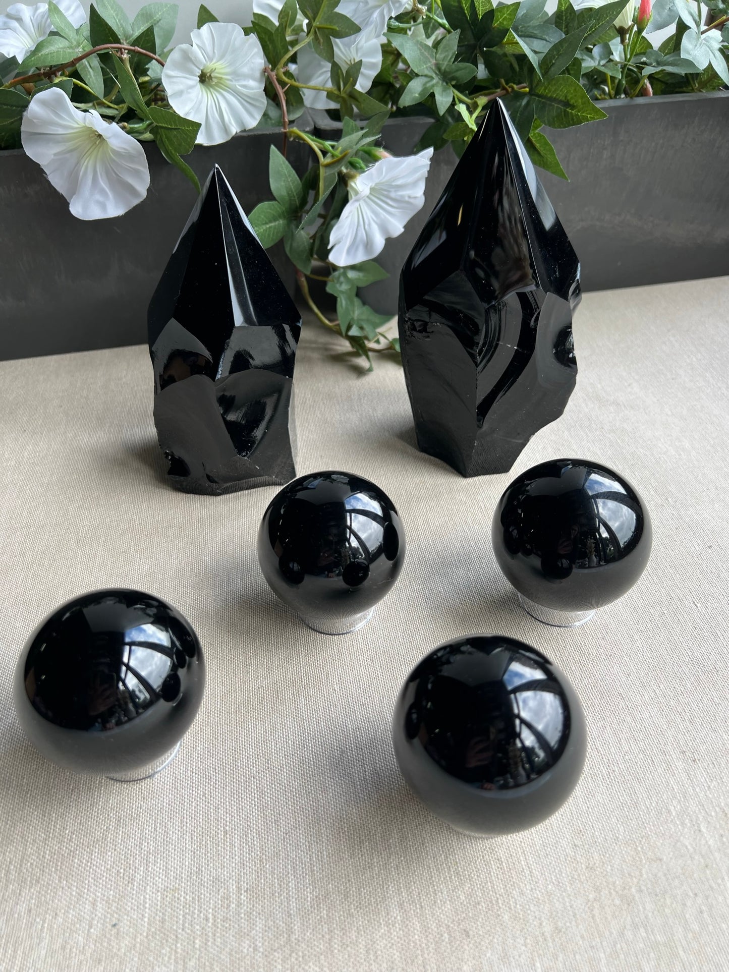 Black Obsidian Spheres