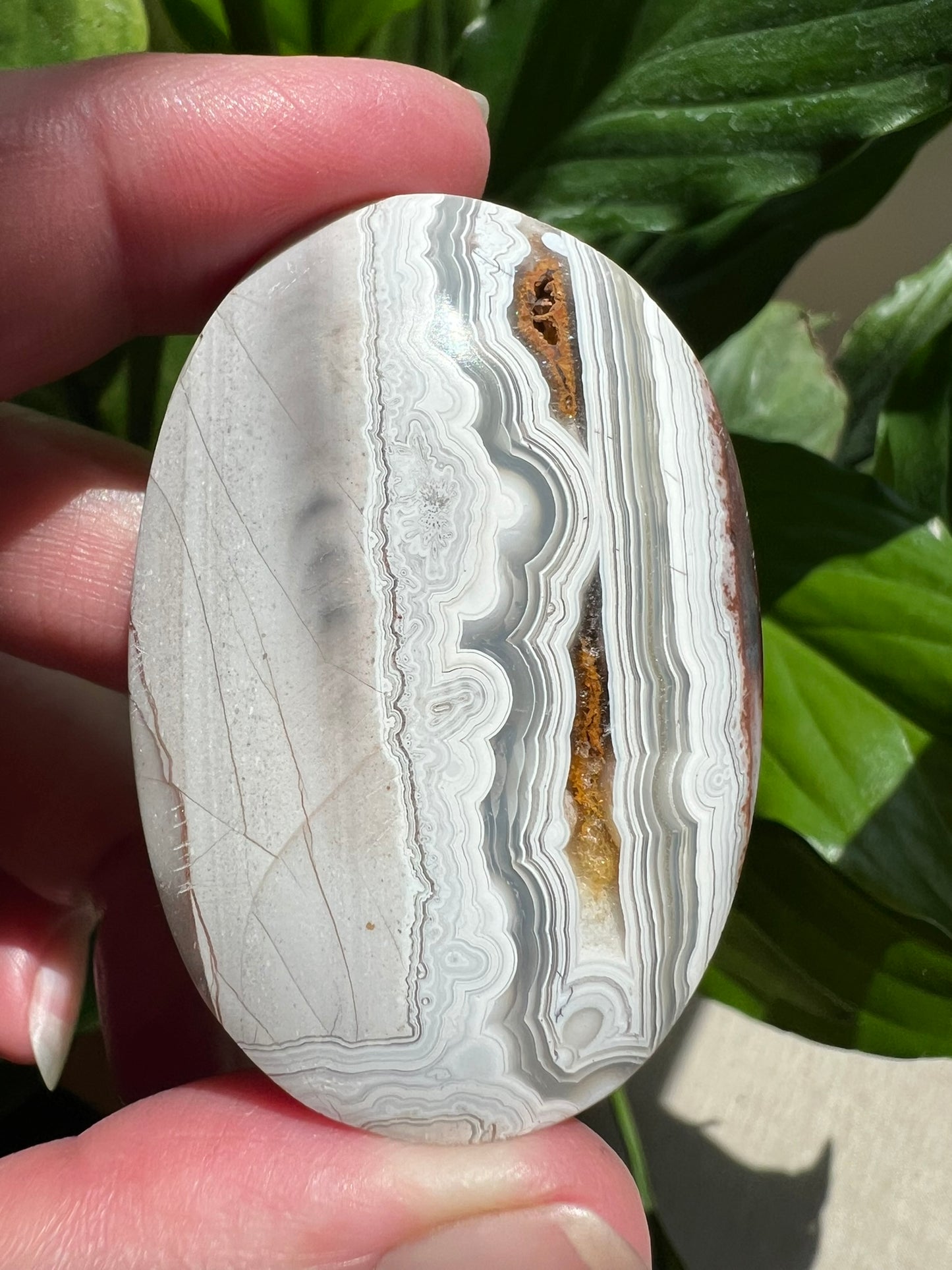 Mexican Crazy Lace Agate Palmstone