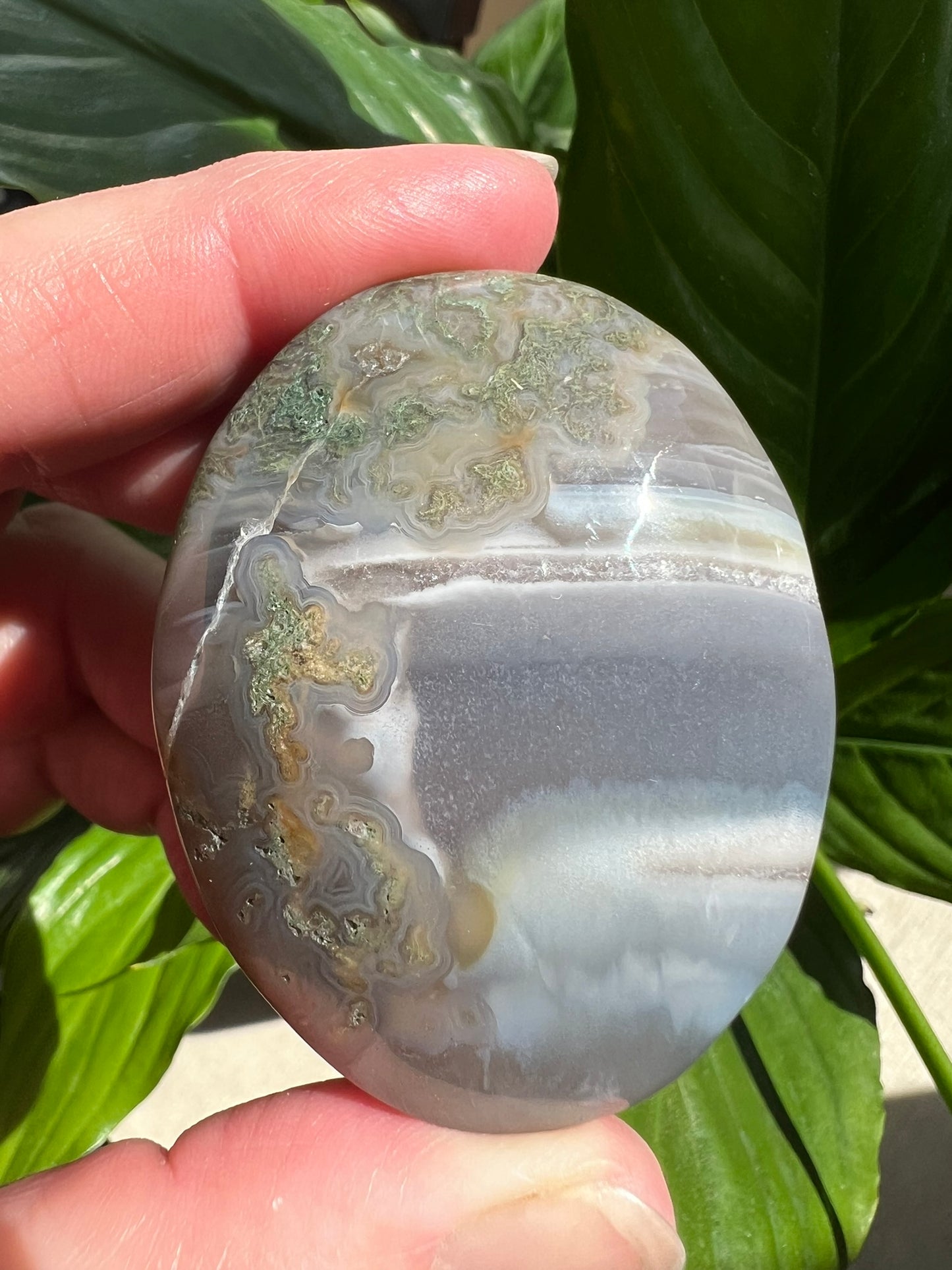 Moss Agate Palmstone