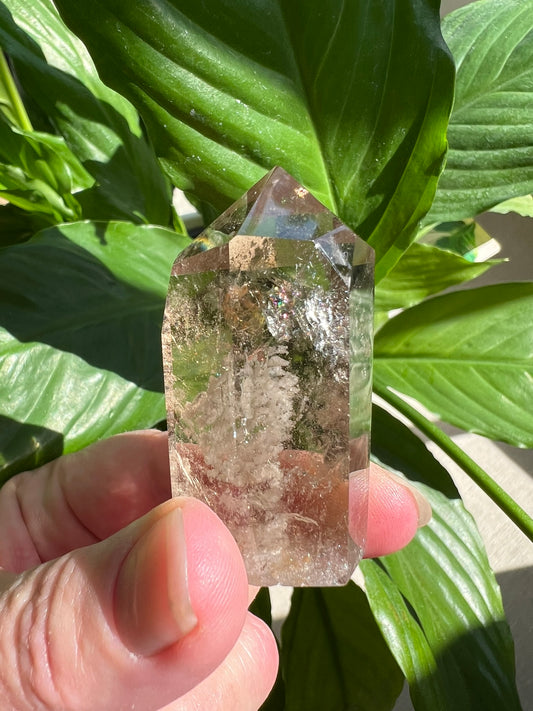 Clear Quartz Tower with Inclusions