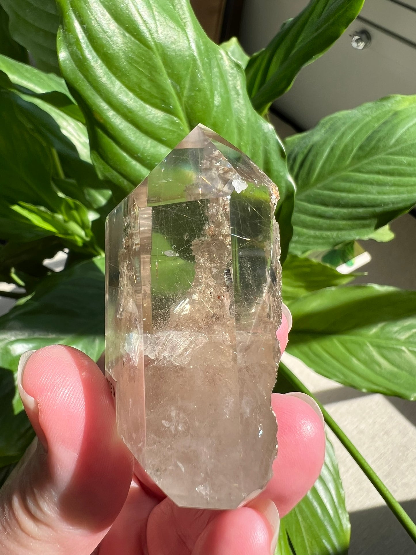 Clear Quartz Tower with Inclusions