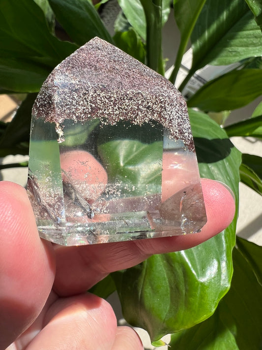 Clear Quartz Tower with Inclusions