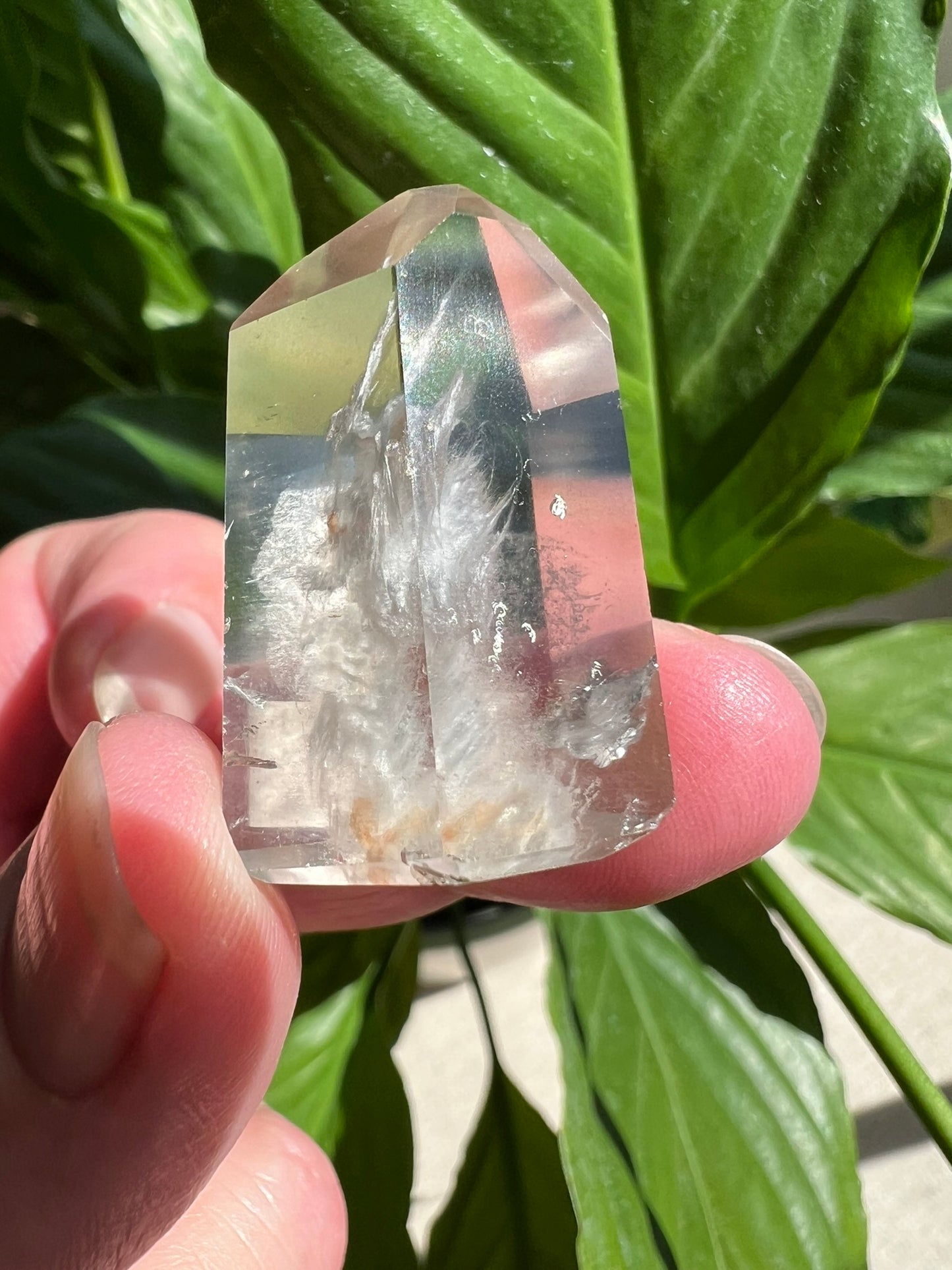 Clear Quartz Tower with Inclusions