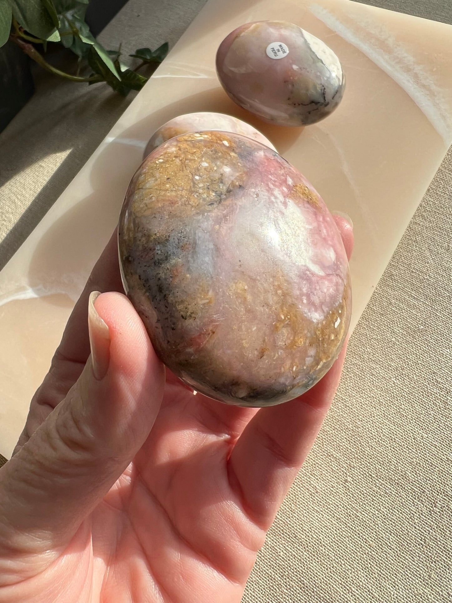 Peruvian Pink Opal Palmstone