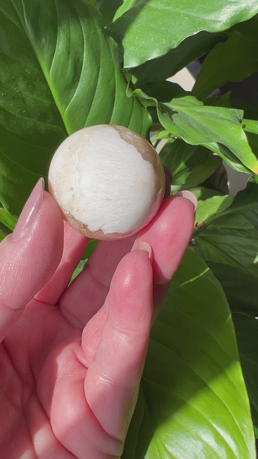 Scolecite & Stilbite Sphere