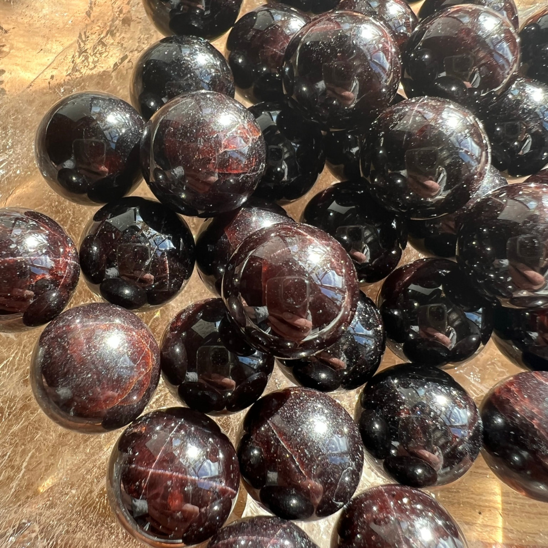 Mini Star Garnet Spheres